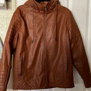 Ace Of Diamonds USA leather jacket with hoodie